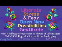 Liberate Stress & Fear Open New Possibilities Gratitude & 9 Solfeggio Frequencies & Flower of Life Liberate Stress & Fear Open New Possibilities Gratitude & 9 Solfeggio Frequencies & Flower of Life
