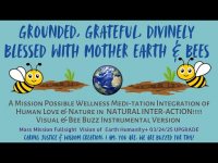 GROUNDED, GRATEFUL DIVINELY BLESSED WITH MOTHER EARTH & BEES-A MISSION POSSIBLE WELLNESS MEDI-TATION GROUNDED, GRATEFUL DIVINELY BLESSED WITH MOTHER EARTH & BEES-A MISSION POSSIBLE WELLNESS MEDI-TATION