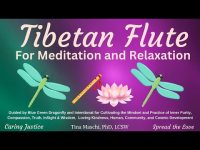 Tibetan Flute For Meditation, Relaxation, Pleasure with Green Blue Dragonfly and Flute (loop able)